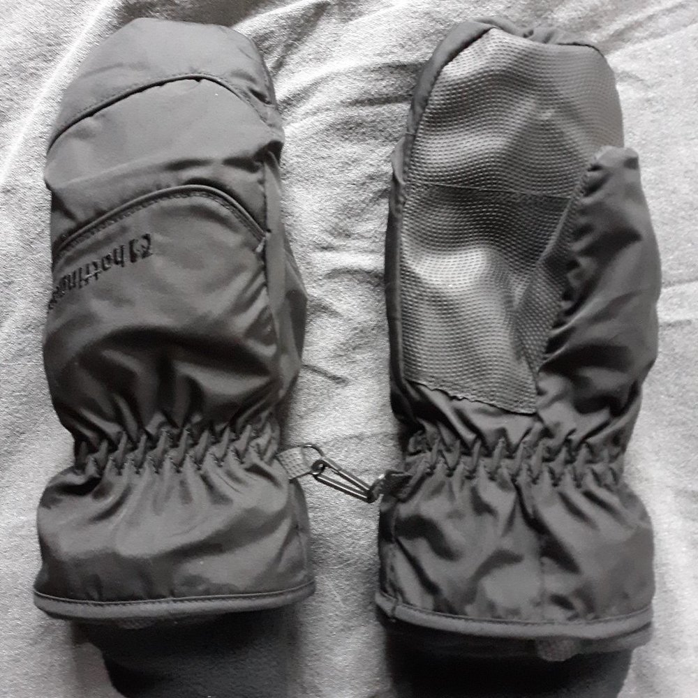 Hotfingers black fleece winter mittens